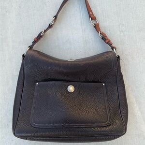 Coach Chelsea 10132 Brown Pebble Leather Shoulder Bag
